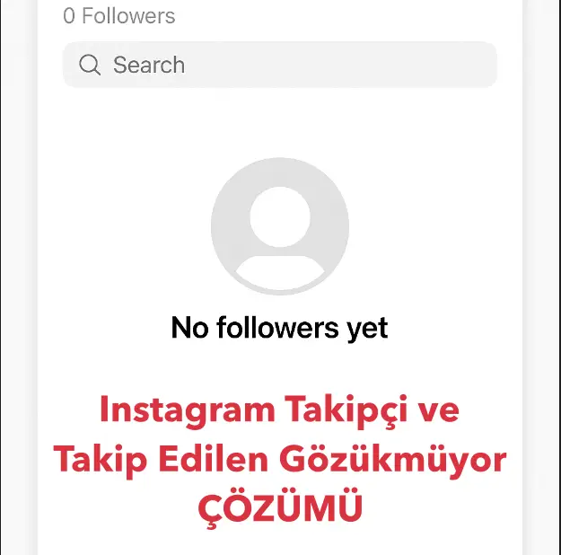 Instagram Takipçi ve Takip Edilen Gözükmüyor: Kesin Çözümü